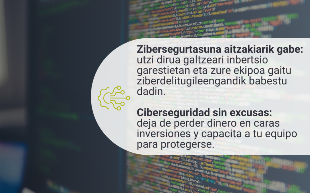 Ciberseguridad sin excusas: deja de perder dinero en caras inversiones y capacita a tu equipo para protegerse.
